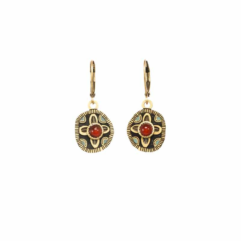 Earth Small Circle Wire Earrings