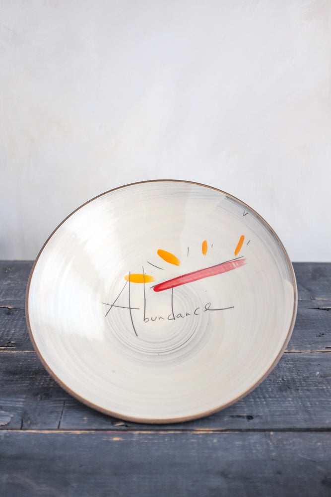 Abundance Serving Bowl Hand Painted Ceramic