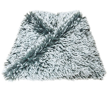 Silver Tipped Fox in Blue Steel Luxury Faux Fur Neck Warmer