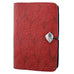 Large Leather Journal - Fallen Leaves in Red
