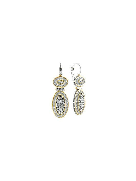 O-Link Collection Filigree Double Oval French Wire Earrings by John Medeiros