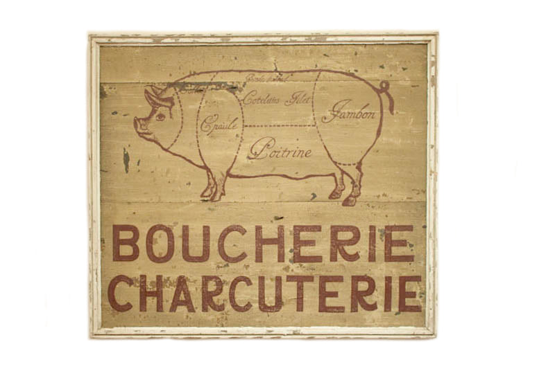 Boucherie Charcuterie, French Butcher Americana Art