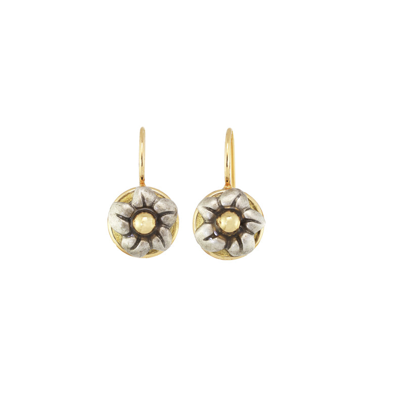 Silver Pearl Floral Earrings