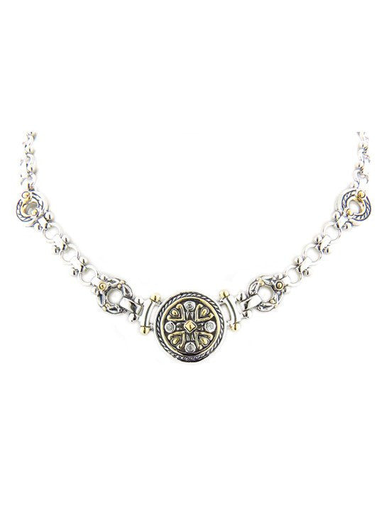 O-Link Collection Filigree CZ Necklace by John Medeiros