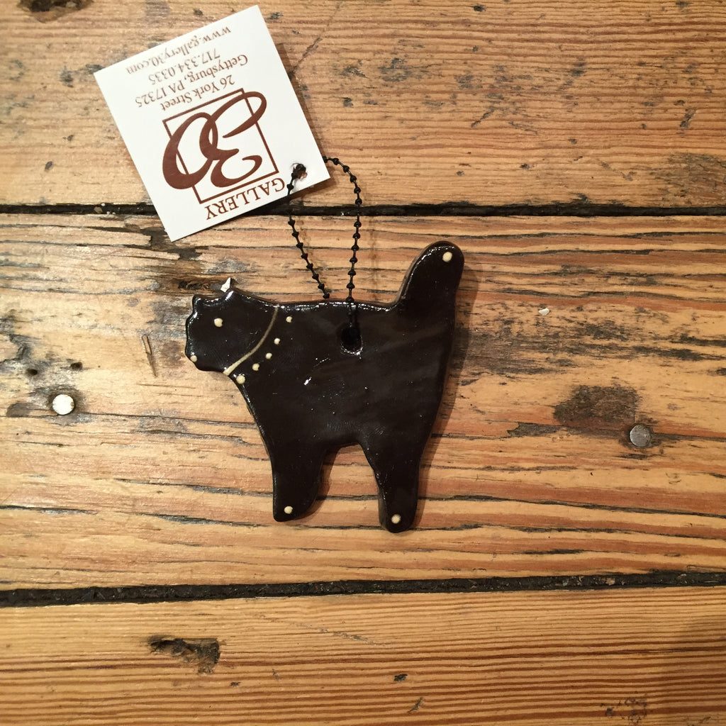 Fat Black Cat Ornament