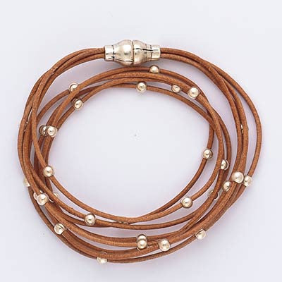 Spunky Leather Wrap Bracelet