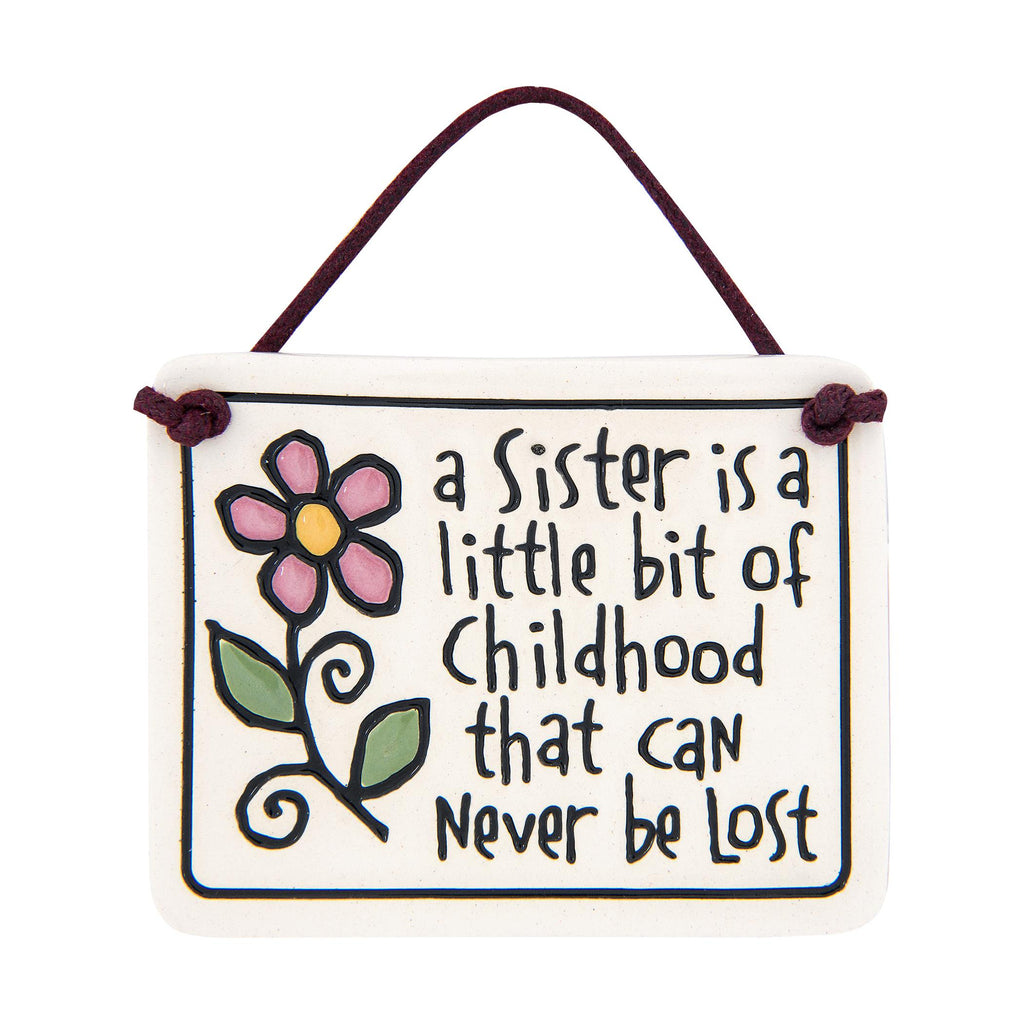 Sister Bit Of Childhood Charmer Ceramic Tile