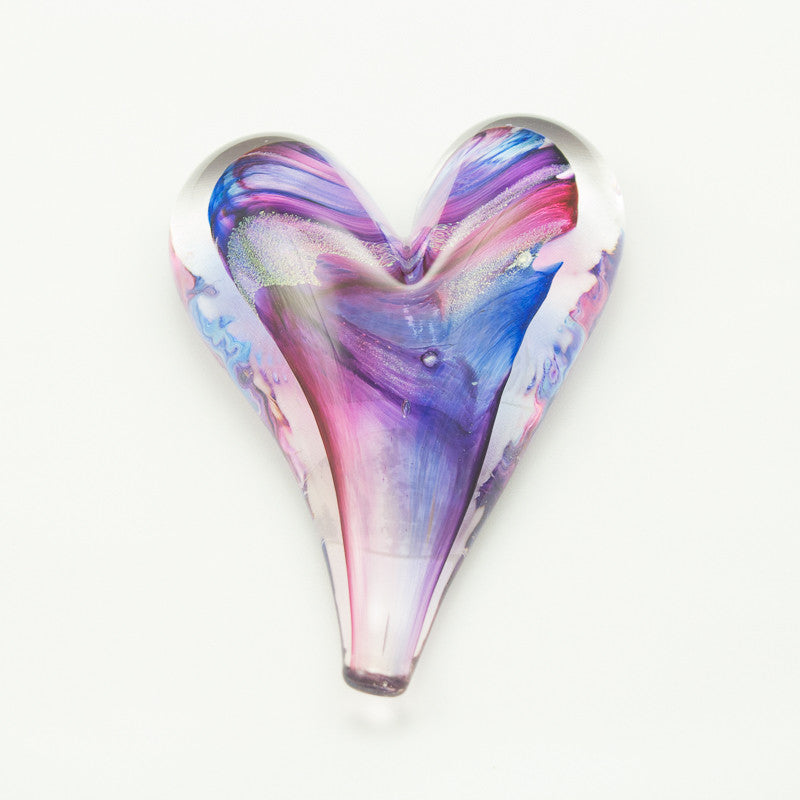 Small Heart Paper Weight in Violet