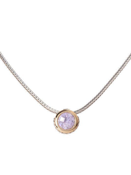 Oval Link Collection CZ Solitaire Necklace by John Medeiros