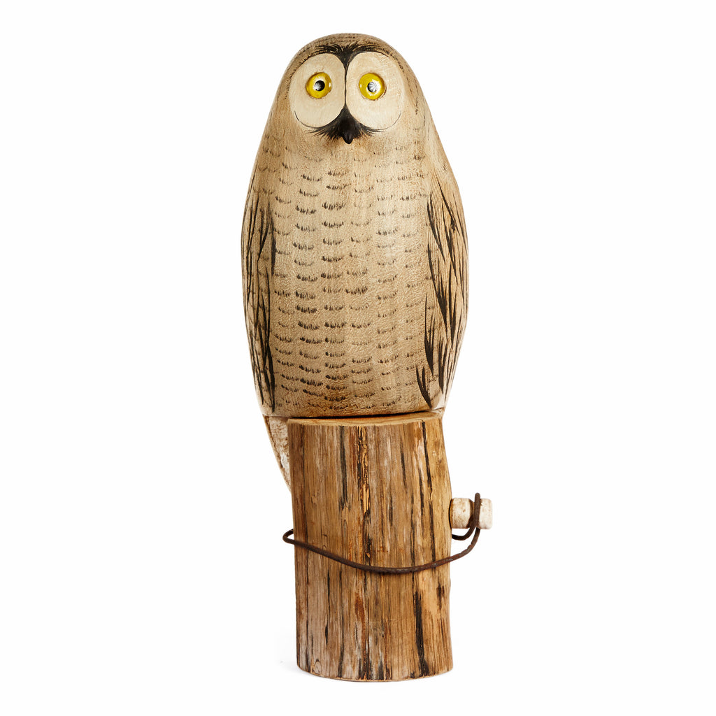 Hand Carved Large Owls