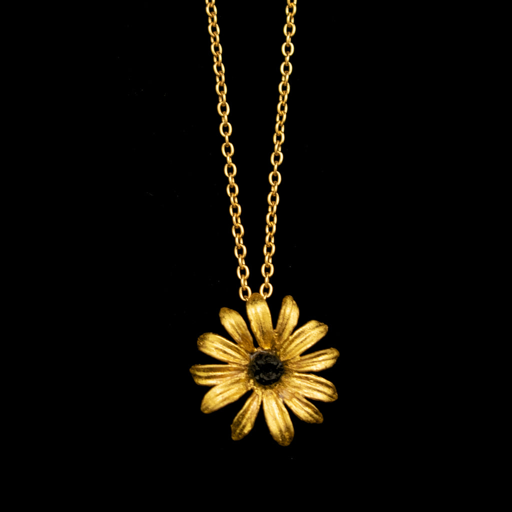 Black-Eyed Susan 16 Inch Adjustable Dainty Pendant Necklace by Michael Michaud