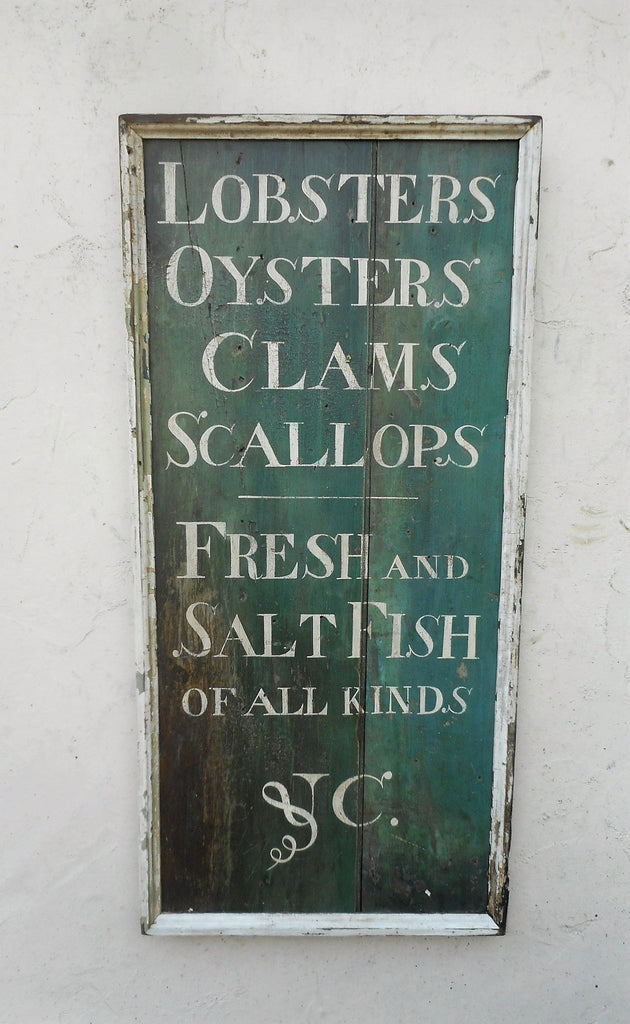 Lobsters Oysters Clams Scallops Fresh and Salt Fish of all Kinds JC. Americana Art