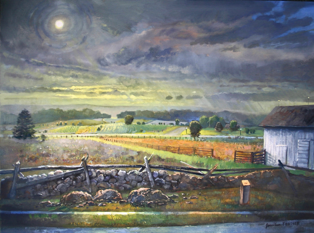 Sun Peeks Thru on the Bryan Farm in Gettysburg by Jonathan Frazier