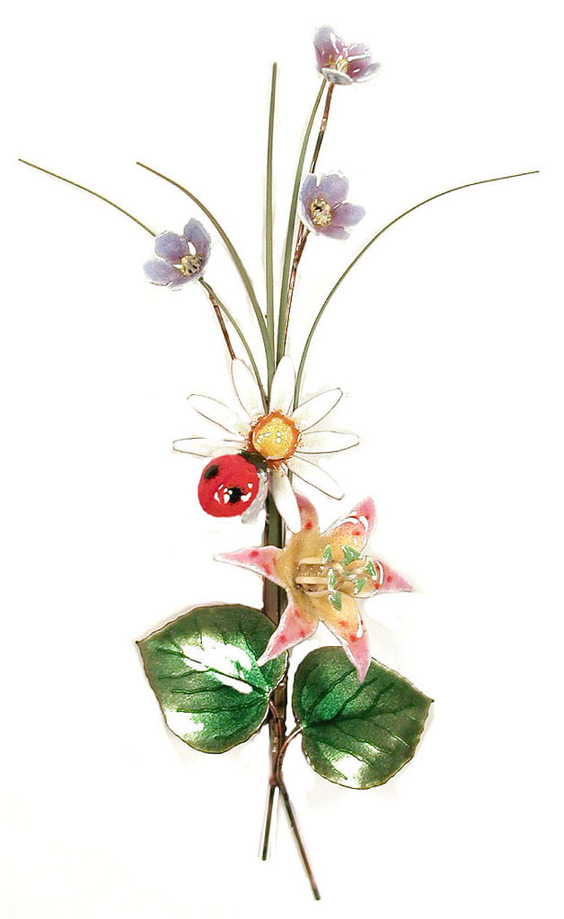 Ladybug on Daisy Wall Art by Bovano