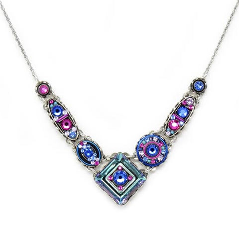 Sapphire La Dolce Vita Small V Necklace by Firefly Jewelry