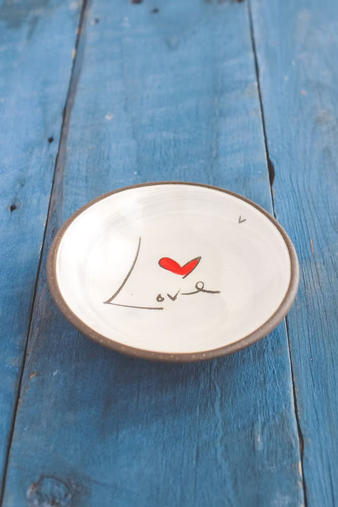 Love Mini Bowl Hand Painted Ceramic