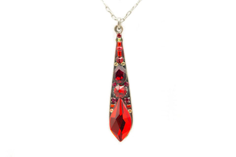 Red Gazelle Pendant Necklace by Firefly Jewelry