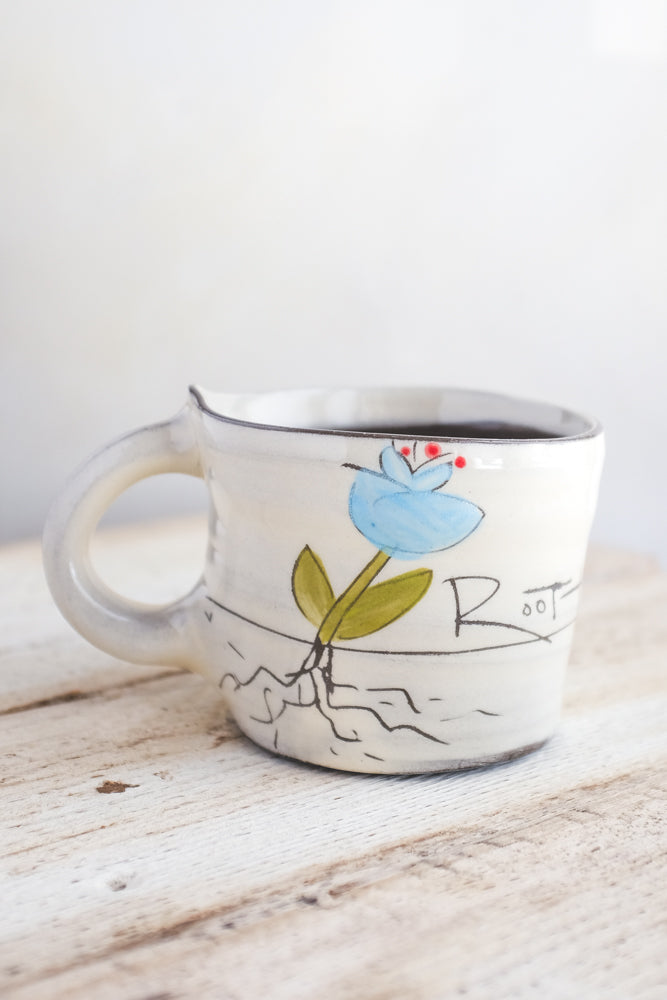 Root to Rise Mug Hand Painted Ceramic