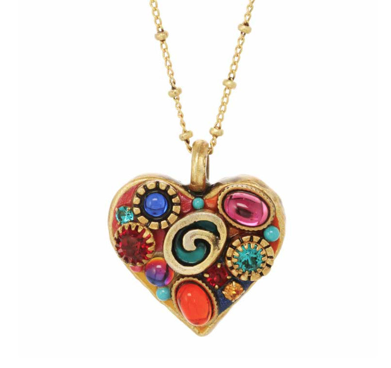 Confetti Small Heart Chain Necklace