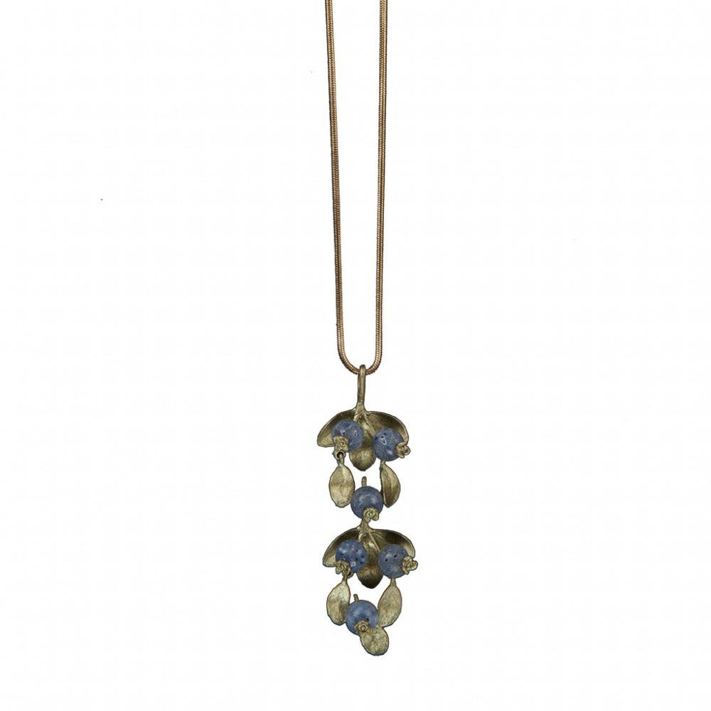 Blueberry 18 Inch Adjustable Pendant on Chain Necklace by Michael Michaud