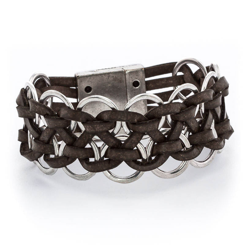Circle Path Leather Bracelet