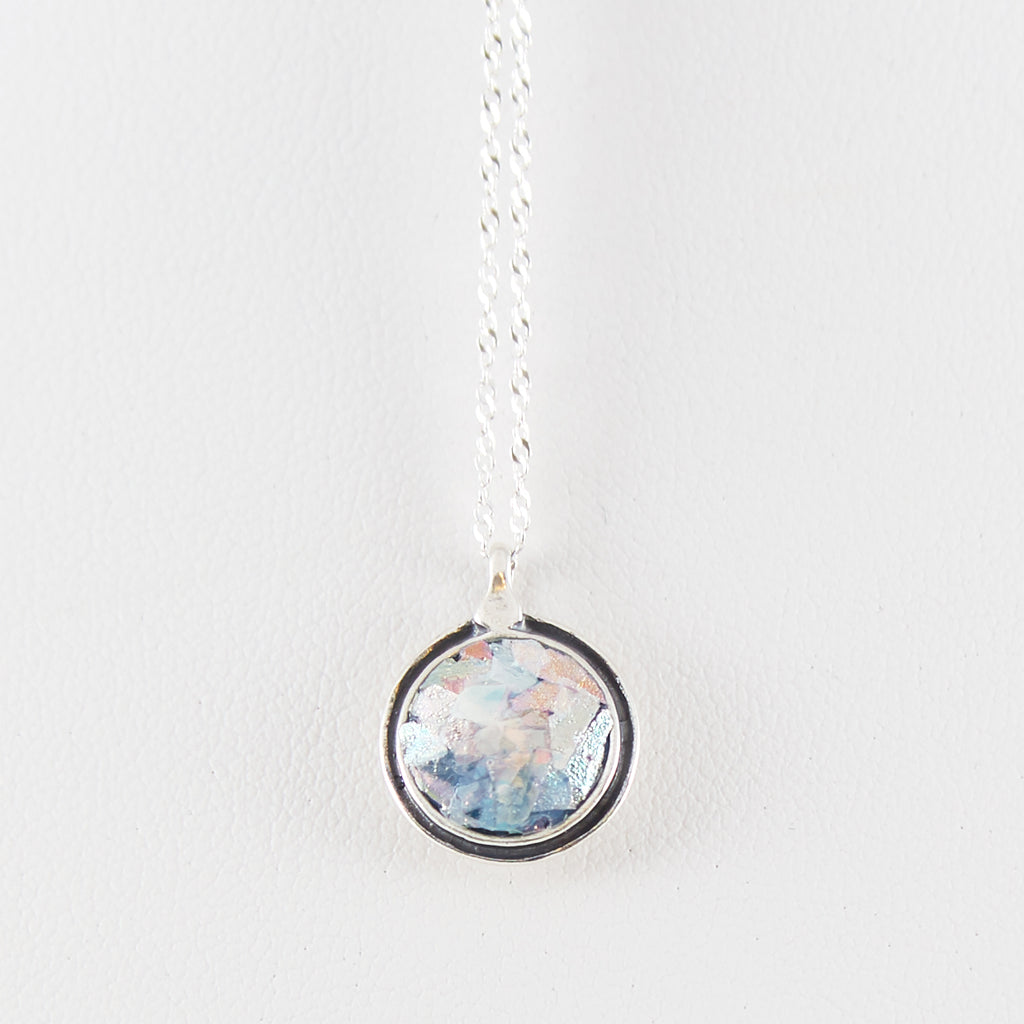 Small Round Roman Glass Necklace