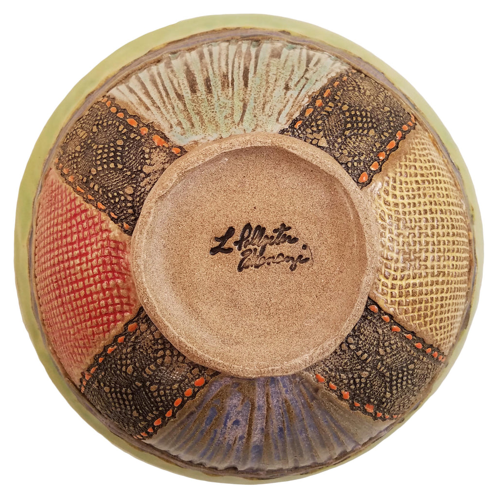 Medium Lace Rim Bowl Ceramic Wall Art by Laurie Pollpeter