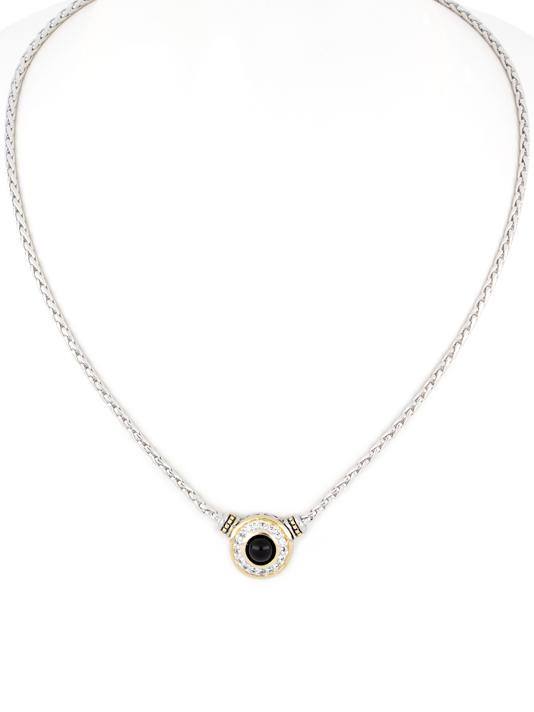 Genuine Black Onyx & Pavé Necklace by John Medeiros