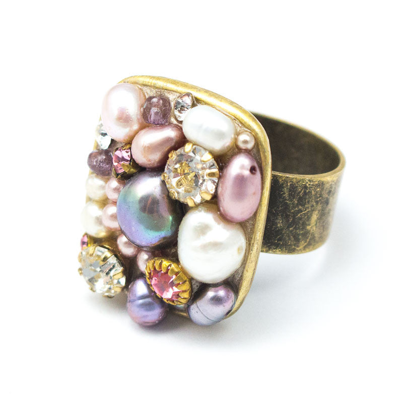 Constellation Large Square Ring by Michal Golan