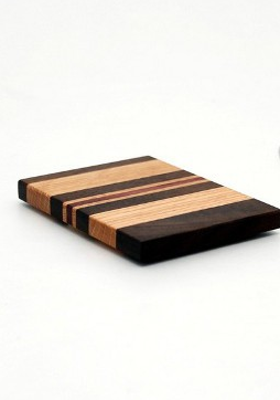 Small Striped Trivet in Walnut - Size 3"x4"