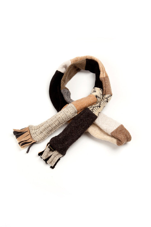 Wool Skinny Scarf in Neutral