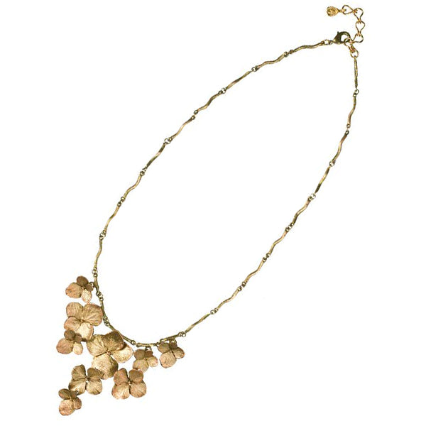 Hydrangea 16 Inch Adjustable Contour Necklace by Michael Michaud