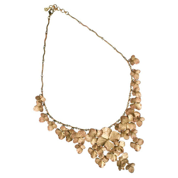 Hydrangea Full Petals 16 Inch Adjustable Necklace by Michael Michaud