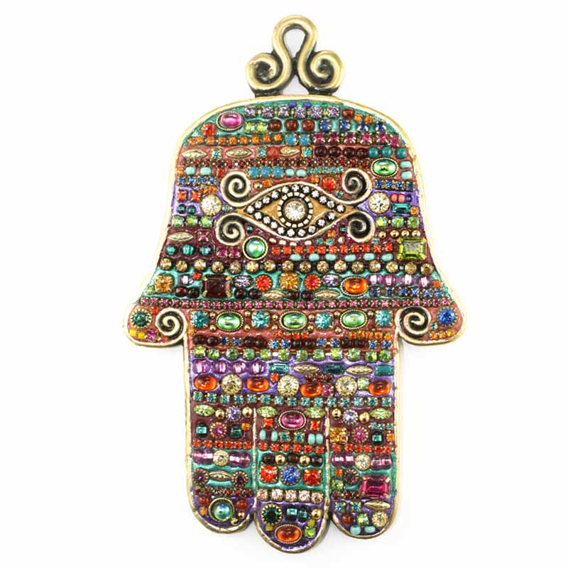 Multi Bright Eye Extra Large Hamsa by Michal Golan
