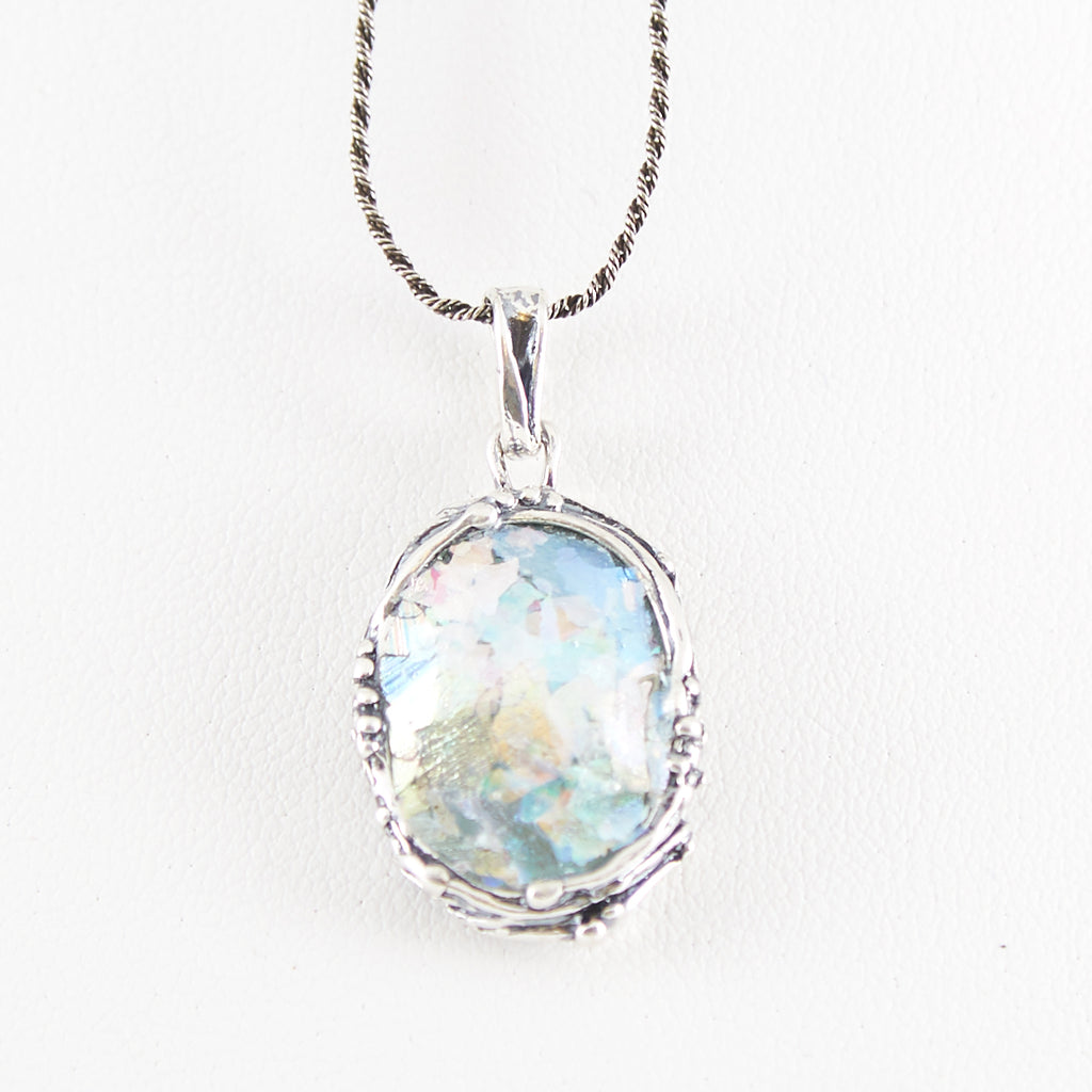Surrounding Oval Roman Glass Necklace