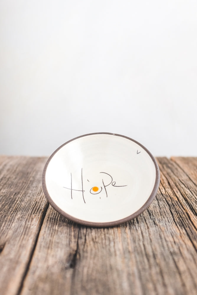 Hope Mini Bowl Hand Painted Ceramic