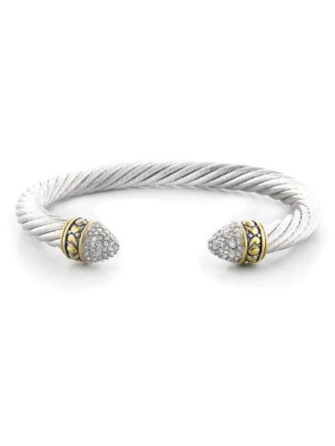 Briolette Pave Large Wire Cuff Bracelet by John Medeiros