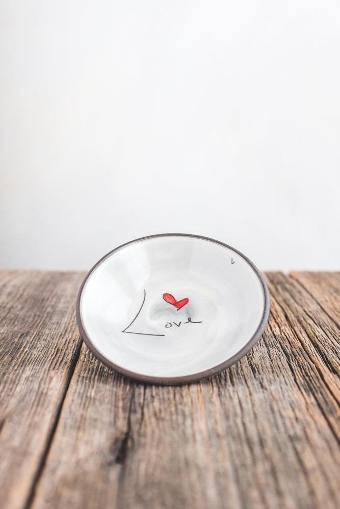 Love Mini Bowl Hand Painted Ceramic