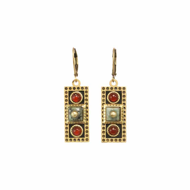 Earth Long Bar Wire Earrings