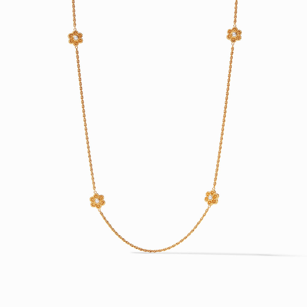 Colette Pearl Station Necklace Gold Pearl by Julie Vos