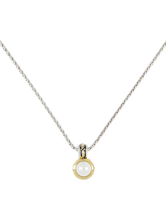 Pérola White Seashell Pearl Pendant with Chain by John Medeiros
