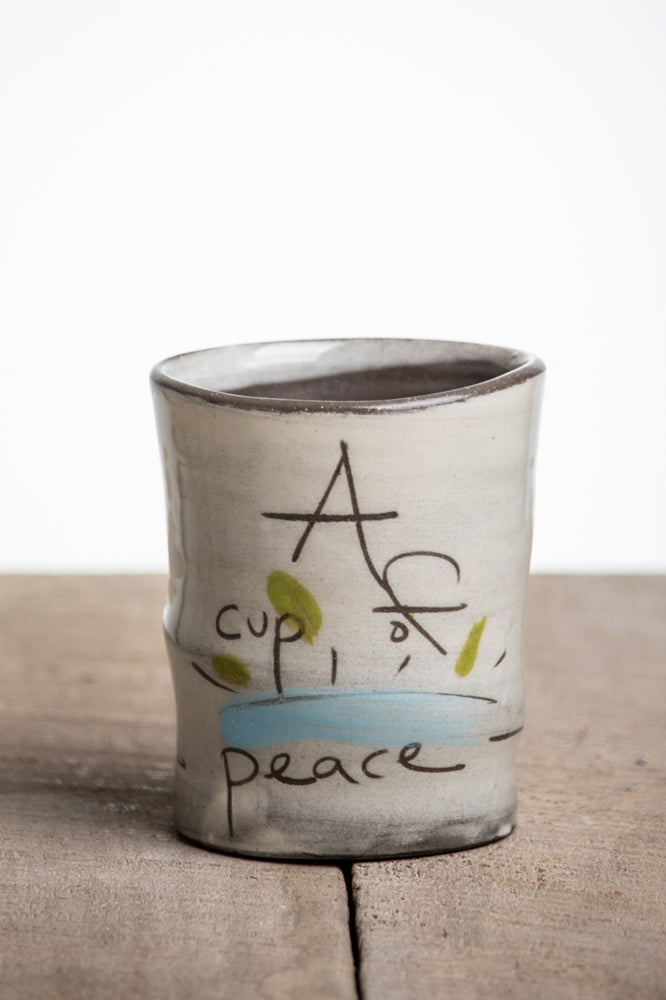 Peace Cup Hand Painted Ceramic