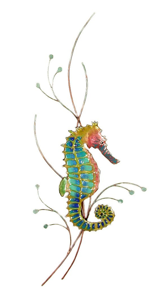 Seahorse, Rainbow, Right Facing Wall Art by Bovano
