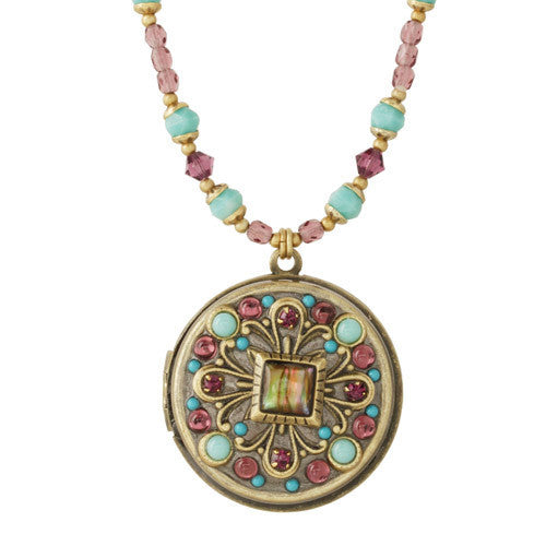 Turkish Bazaar Round Pendant Necklace by Michal Golan