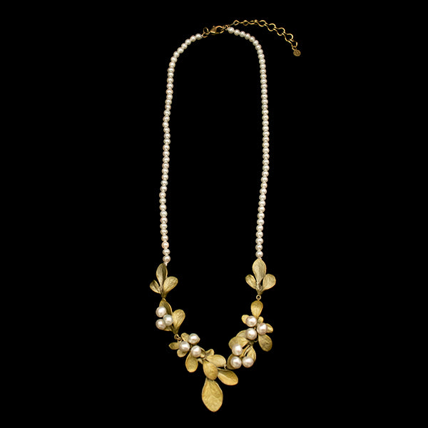 Barberry 16 Inch Adjustable Necklace on Pearl by Michael Michaud