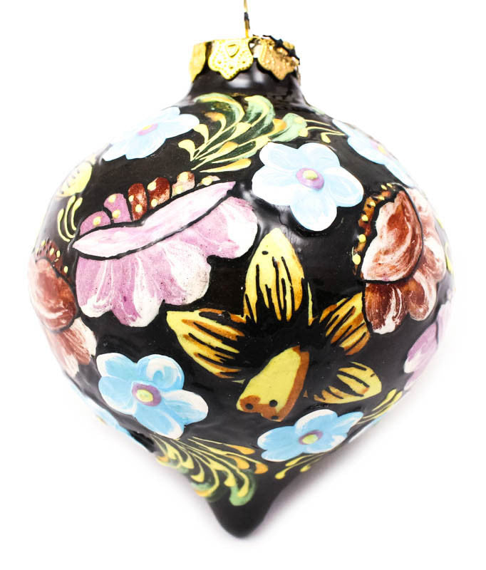Daffodil Dillydally Tear Drop Ceramic Ornament