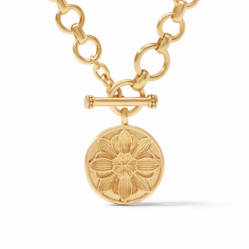 Flora Statement Gold Mother of Pearl Necklace by Julie Vos