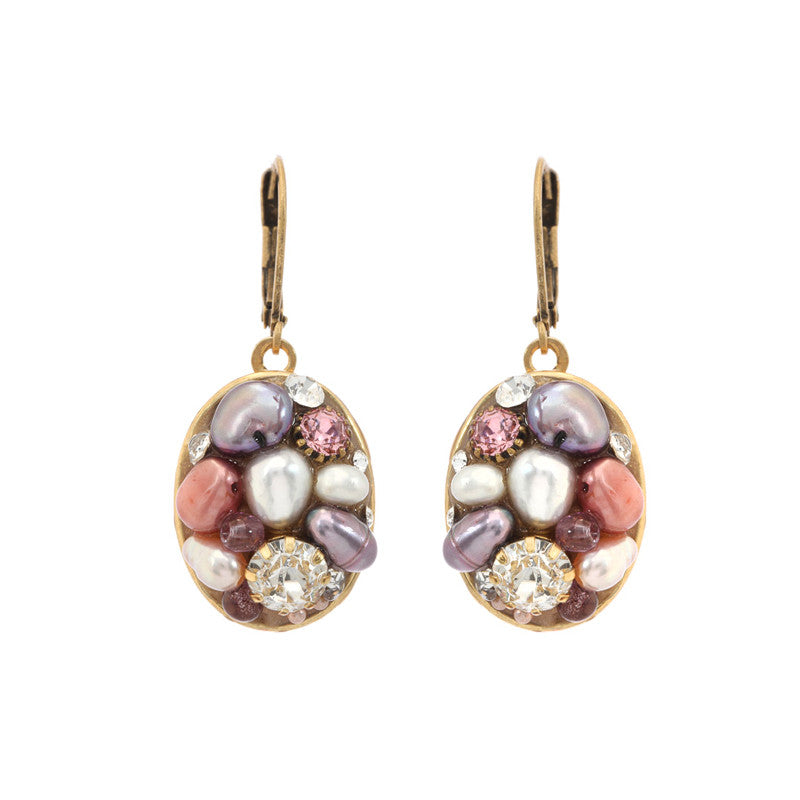 Constellation Medium Oval on Wire Earrings by Michal Golan