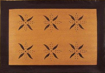 May House Floorcloth with Border in Antique - Size 32'' x 52''