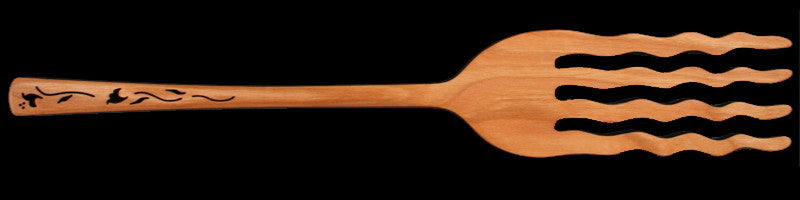 Pasta Fork with Flower Design